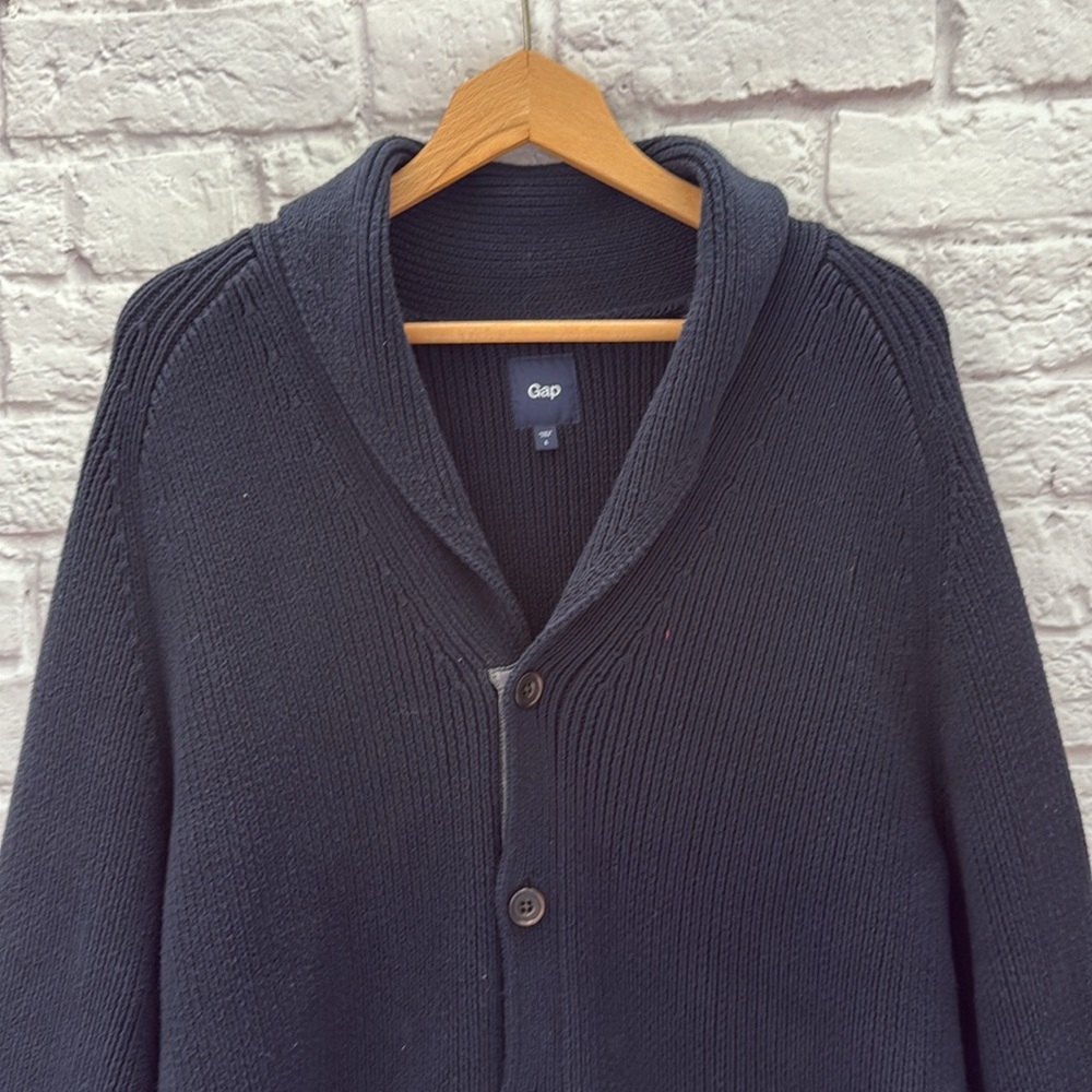 Gap Men's navy blue Shawl Collar cardigan Sweater